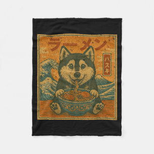 Cobertor De Velo Lazer Kawaii Ramen Husky Macarrão Japonês Husky Ea