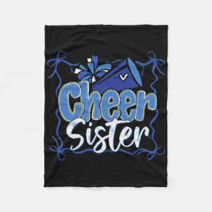 Cobertor De Velo Lazos de Pom Poms Azul Coquete Cheer Irmã Cheerlea