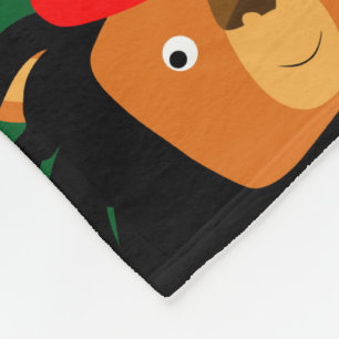 Cobertor De Velo Leão De Cartoon Bonito De Zion