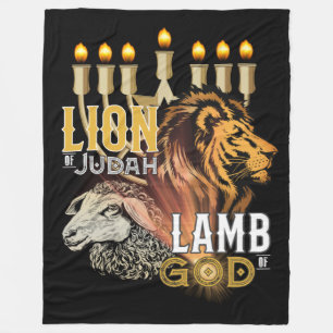 Cobertor De Velo Leão De Judah Lamb De Deus Folheto