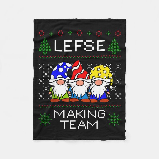 Cobertor De Velo Lefse Making Team Ugly Christmas Sweater  (Frente)