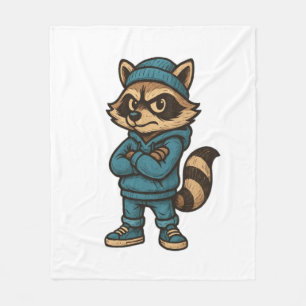 Cobertor De Velo Legal Gangster Raccoon - Urban Streetwear Animal H