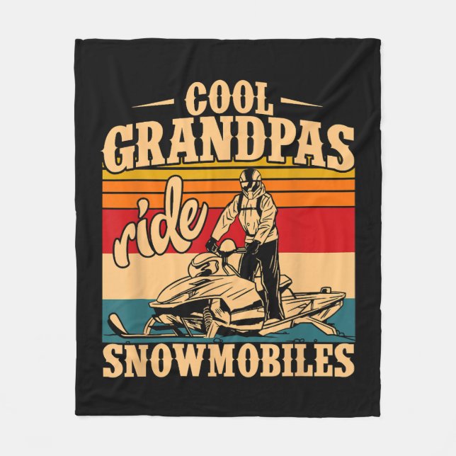 Cobertor De Velo Legal Grandpas caminha Snowmobiles Snowmobile Snow (Frente)