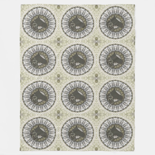 Cobertor De Velo Legal padrão animal - Cavalo Mandala 1 (Frente)