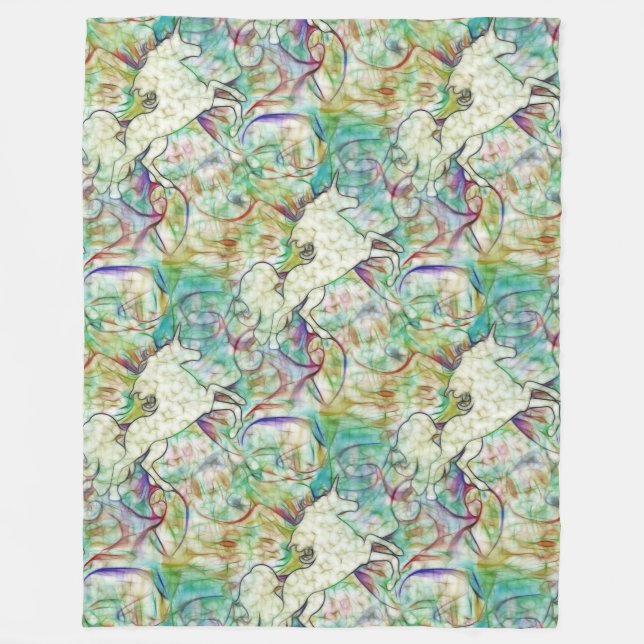 Cobertor De Velo Legal padrão animal - Fine Art Unicorn 1 (Frente)