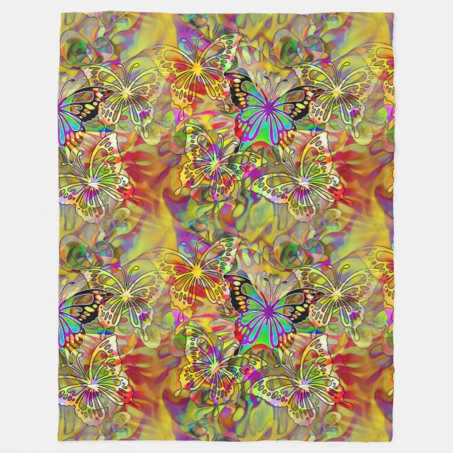 Cobertor De Velo Legal padrão animal sem carne - Borboletas 1 (Frente)