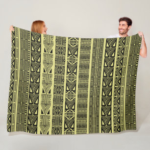 Cobertor De Velo Legal tiras de padrão preto e amarelo do Boho
