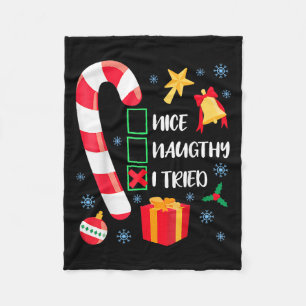 Cobertor De Velo Legal Travesso Eu Tentei Xmas Natal Divertido Famí