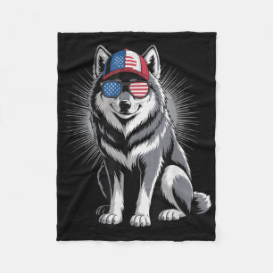 Cobertor De Velo Legal Wolf Usa Flag Assalta Independência 4 De Jul