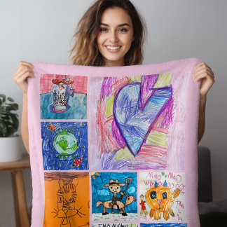 Cobertor De Velo Lembrança de Arte Personalizada de 8 Fotos para Cr