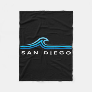 Cobertor De Velo Lembrança de São Diego Califórnia Ondas Vintage Ma