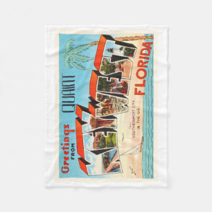 Cobertor De Velo Lembrança velha das viagens vintage de Key West