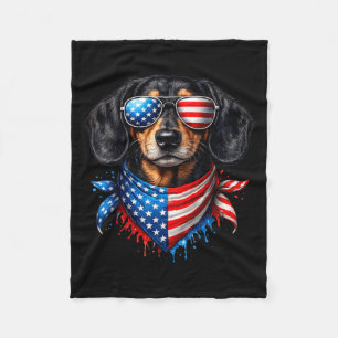 Cobertor De Velo Lenço de Dachshund 4 de Julho Patriótico Amantes d