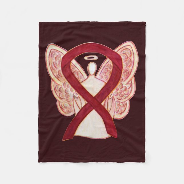 Cobertor De Velo Lençóis Macios de Anjo da Fita de Conscientização  (Frente)