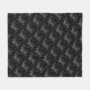 Cobertor De Velo Leo Constelle Hevelius 1690 em preto