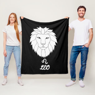 Cobertor De Velo Leo Silhouette Fleece Blanket