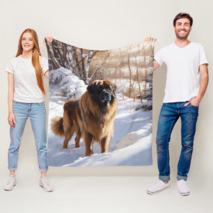 Cobertor De Velo Leonberger Deixa-O Neve Natal