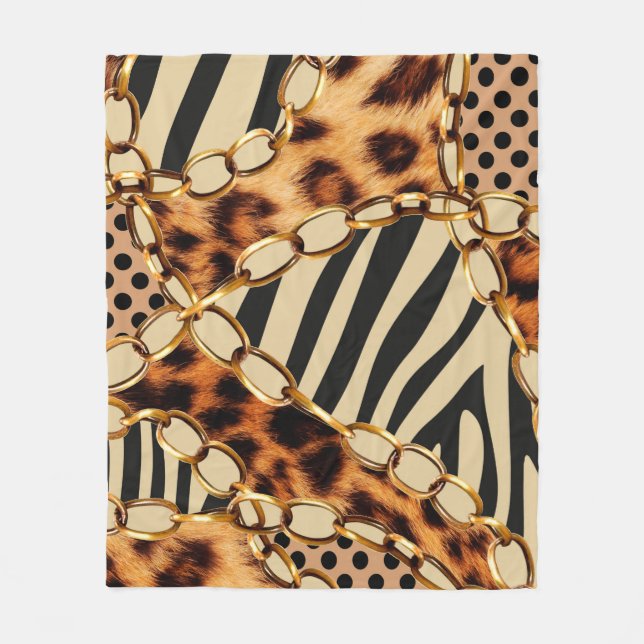 Cobertor De Velo Leopard Pattern, Leopard Print, Animal print,  (Frente)