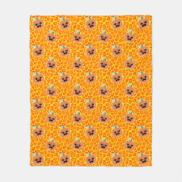 Cobertor De Velo Leopard print Halloween pattern