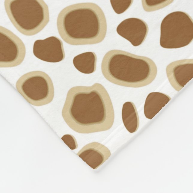 Cobertor De Velo Leopard Print - Taupe Tan e White (Quina)