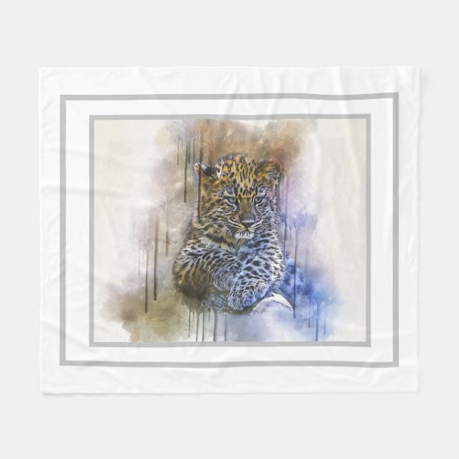 Cobertor De Velo Leopardo (Frente (Horizontal))