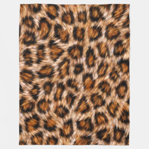 Cobertor De Velo Leopardo Jaguar Gato Padrão de Pelo Marrom
