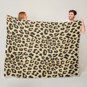 Cobertor De Velo Leopardo - Marrom impresso