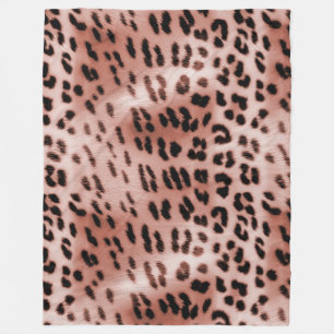 Cobertor De Velo Leopardo-rosa rosa Blush