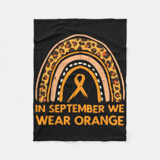 Cobertor De Velo Lepard Rainbow em setembro Vestimos Leucemia Laran