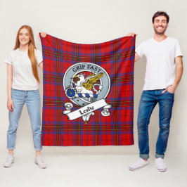 Cobertor De Velo Leslie Moderno Tartan Xadrez Emblema do Clã