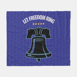 Cobertor De Velo Let Freedom Ring Liberty Bell Patriotic Throw