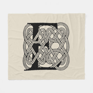 Cobertor De Velo Letra E Celtic Knot Vintage Monograma