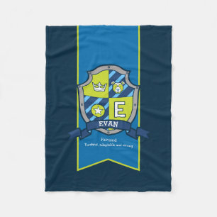 Cobertor De Velo Letra "Meninos" E Evan, nome que significa "urso c