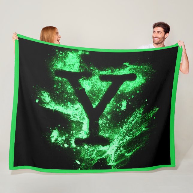 Cobertor De Velo Letra Y Verde Maiúscula Alfabeto (In Situ)