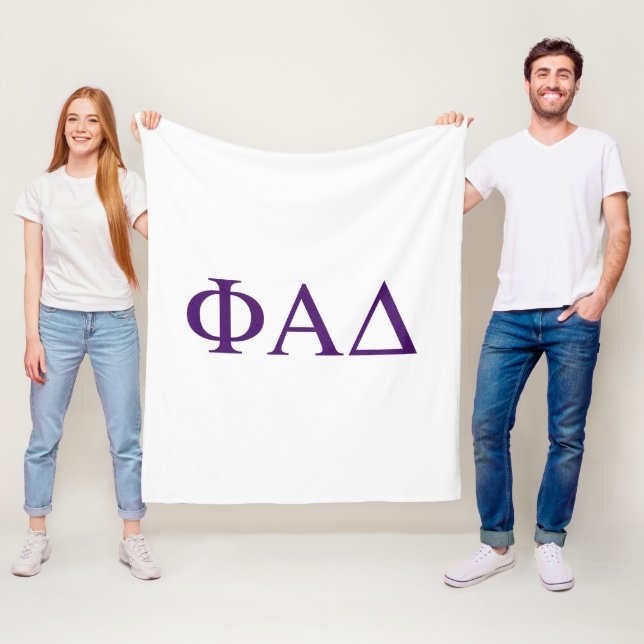 Cobertor De Velo Letras Gregas Phi Alpha Delta (In Situ)