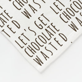Cobertor De Velo Let's Get Chocolate Wasted Chocoholic Natural