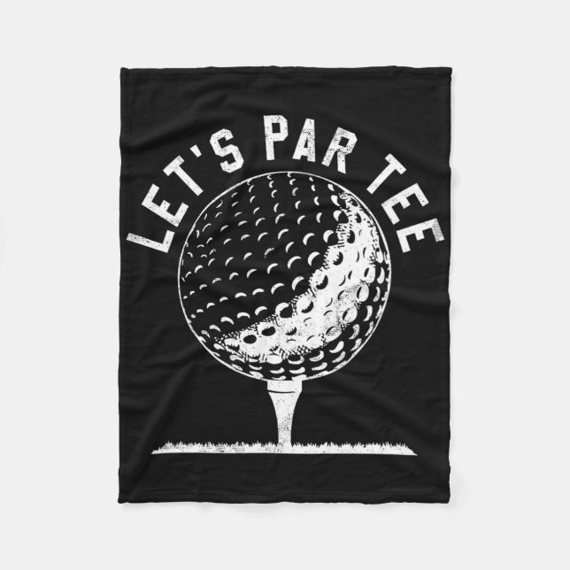 Cobertor De Velo Lets Par Tee Shirt Funny Golf Player Gift  (Frente)