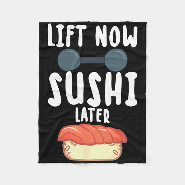 Cobertor De Velo Levante Agora Sushi Mais Tarde Para Recompensar A  (Frente)