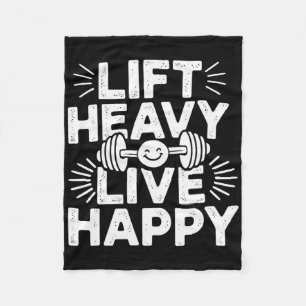 Cobertor De Velo Levante Pesado Viva Feliz Haltere Musculação