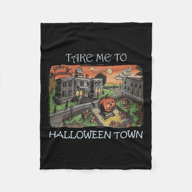 Cobertor De Velo Leve-Me À Figurina De Halloween (Frente)