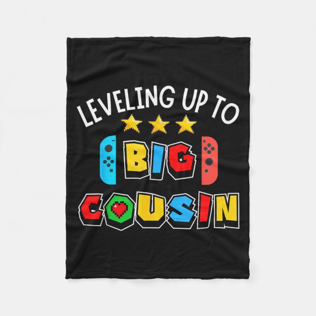 Cobertor De Velo Leveling Up To Big Cousin Funny Gaming Video Game  (Frente)