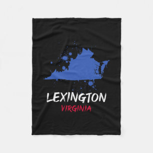 Cobertor De Velo Lexington Virgínia Va Manchas de Tinta Souvenir de