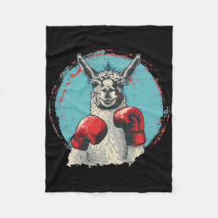 Cobertor De Velo Lhama de Boxe Com Luvas de Boxe Kickboxing Engraça