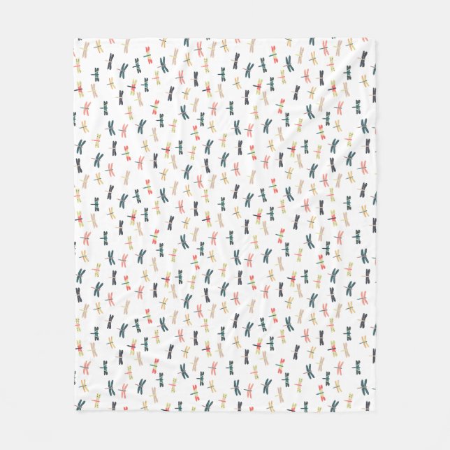 Cobertor De Velo Libélulas por impressões de Origami (Frente)