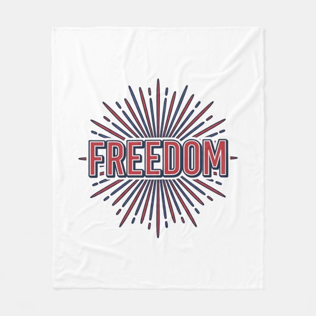 Cobertor De Velo Liberdade Fogos de Artifício Patrióticos Vector De (Frente)