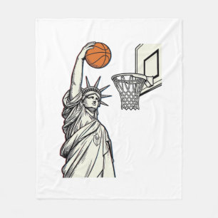 Cobertor De Velo Liberty Basquete Enterrada Desenho de Gravura Vint
