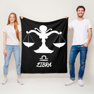 Cobertor De Velo Libra Silhouette Fleece Blanket