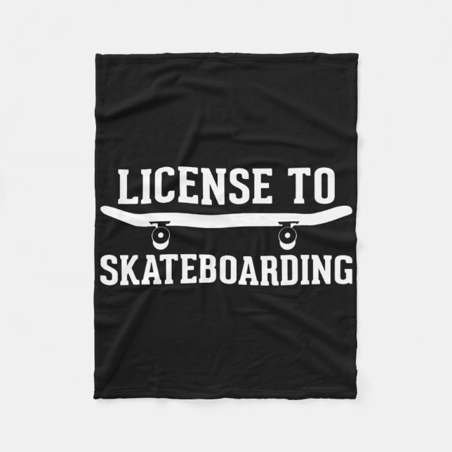 Cobertor De Velo Licença Para Skate - Ska de Skate Divertido (Frente)