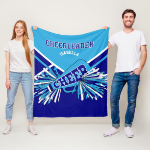 Cobertor De Velo 📣 Líder de torcida  Baby Blue,  Azul e Branco