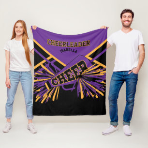 Cobertor De Velo Líder de Torcida - Roxo, Dourado e Preto